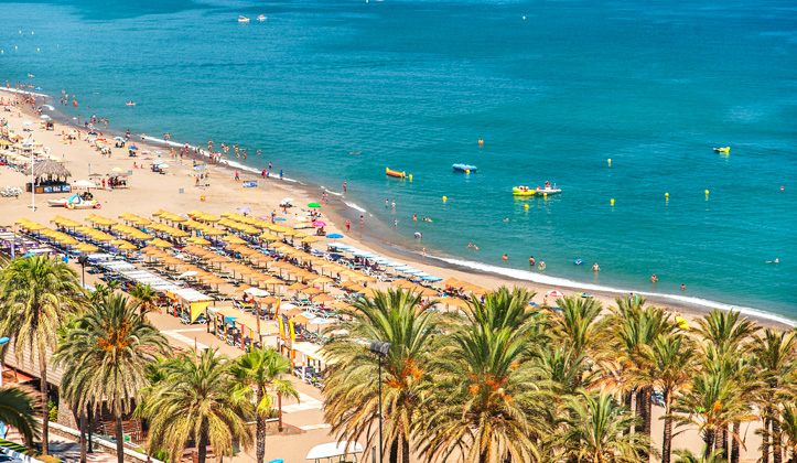 Playa del Bajondillo,Malaga Southern Spain