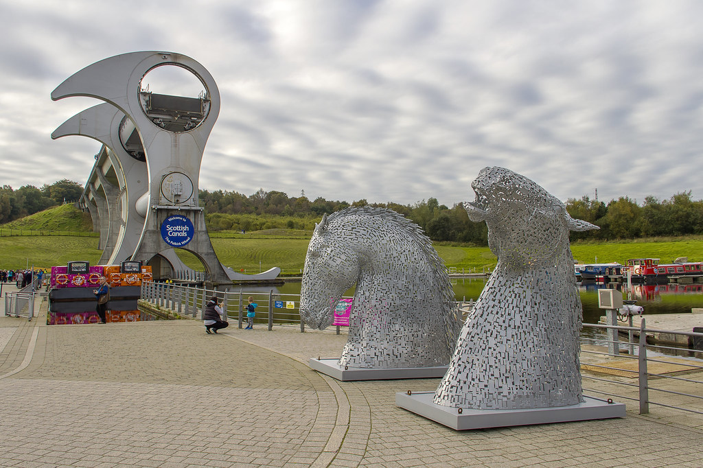 Kelpis & Falkirk Wheel, Scotland